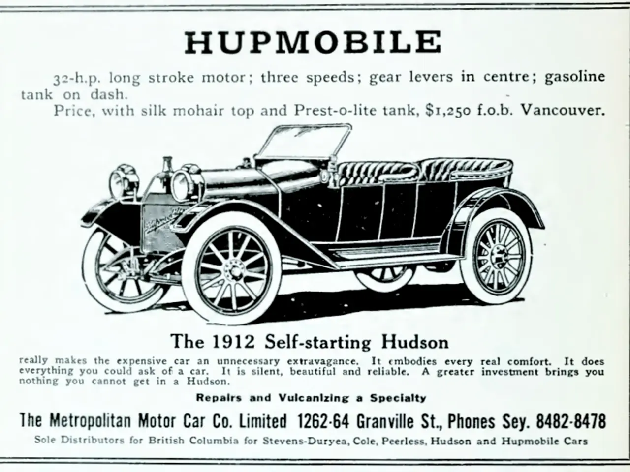 In this image, we can see an advertisement contains a car and some text.