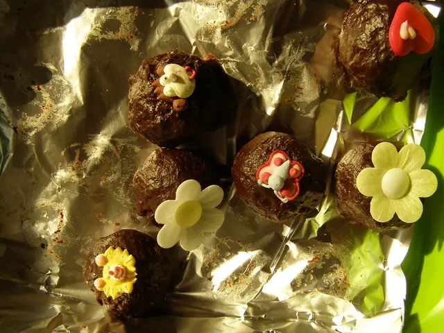 In this image there is a food item kept on aluminium paper as we can see in middle of this image.