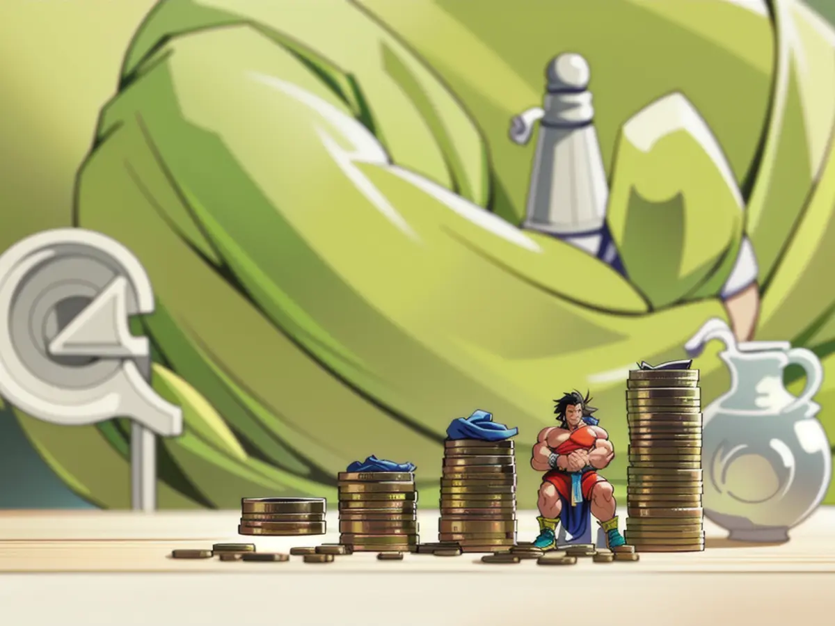 Coins serving as unexpected nurseries for emerging vegetation.