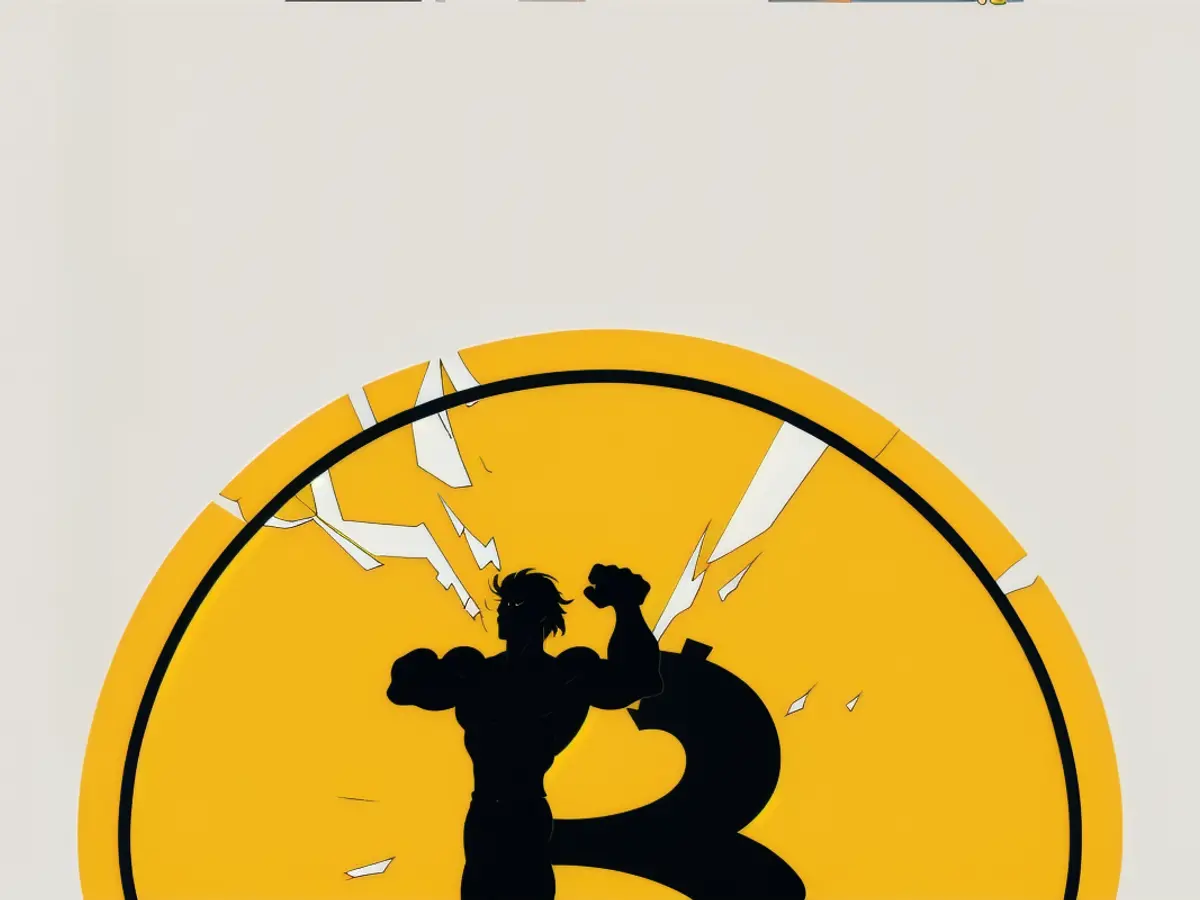Figure portrayal: Man wielding a gun, standing near a crowd protesting, behind a makeshift barricade. Police officers with riot gear visible in the background. Increased short bets on XRP indicate a bearish market, as the long/short ratio remains below 1, potentially causing the price to fall below $2.