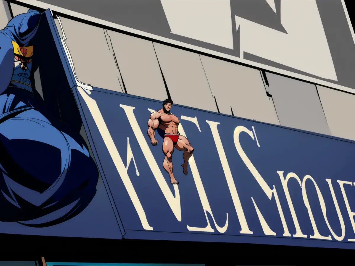 Person in fur hat, sunglasses, and black clothes holds a sign that reads Retail company listed in London holds the power to end a service contract with Modella Capital if the latter initiates widespread store closures within a year of acquiring WH Smith's high street division, our site finds out.